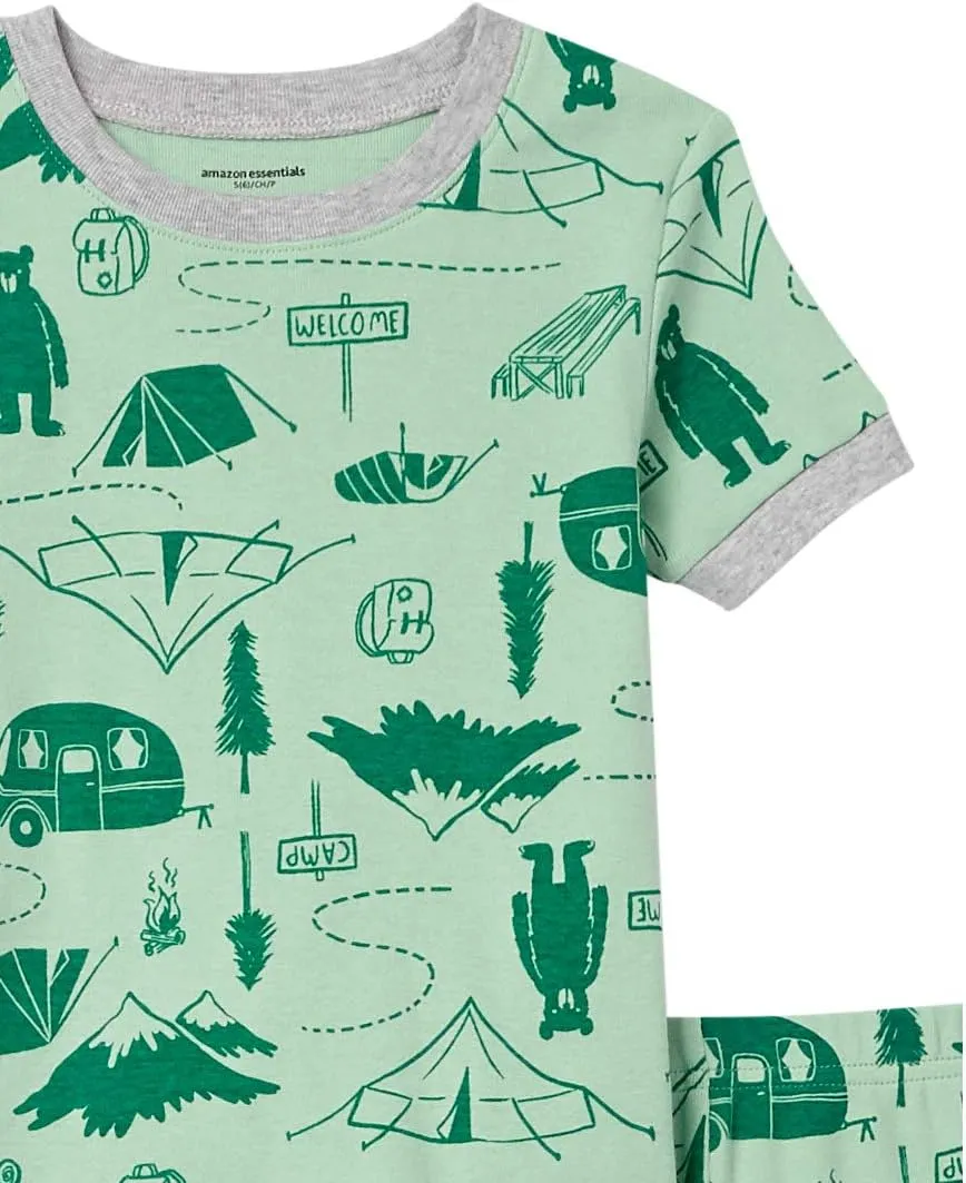 Amazon Essentials Unisex Babies, Toddlers and Kids' Snug-Fit Cotton Pajama Sleepwear Sets