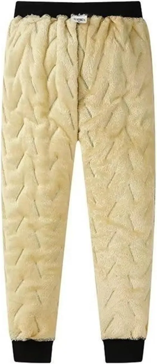 AYGJKIE Men's Jogging Trousers, Winter Fleece Lined Training Trousers, Warm Fleece Plush Lined Jogger Trousers, Sweatpants