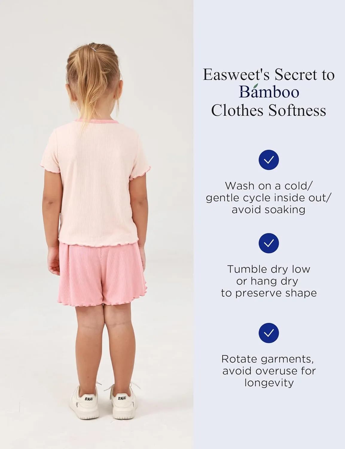 Bamboo Viscose Pajamas for Toddler Girls Short Sleeve Top and Shorts Two Piece Kids Pj Set