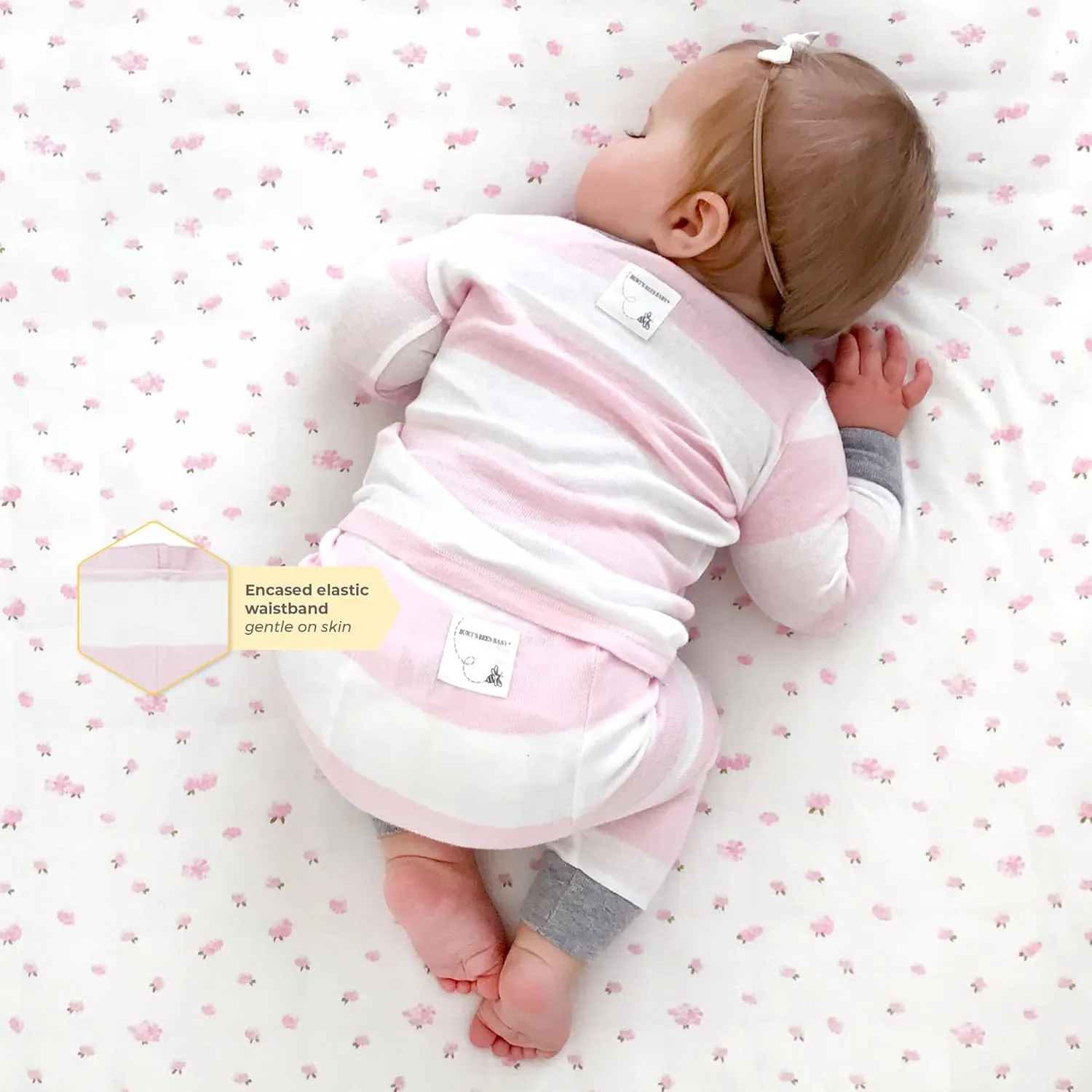 Burt's Bees Baby Baby Girls' Pajamas, Tee and Pant 2-Piece Pj Set, 100% Organic Cotton