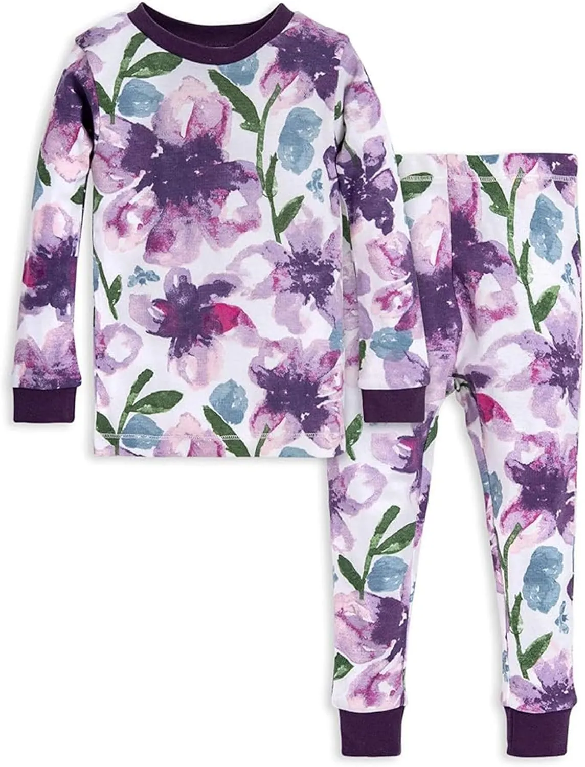 Burt's Bees Baby Baby Girls' Pajamas, Tee and Pant 2-Piece Pj Set, 100% Organic Cotton