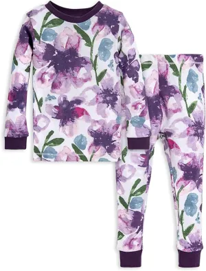 Burt's Bees Baby Baby Girls' Pajamas, Tee and Pant 2-Piece Pj Set, 100% Organic Cotton