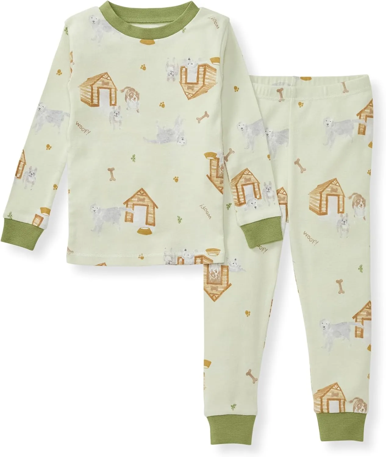Burt's Bees Baby Infant and Boys' 2-Piece Long Sleeve Tee and Long Pant Cotton Pajama Set