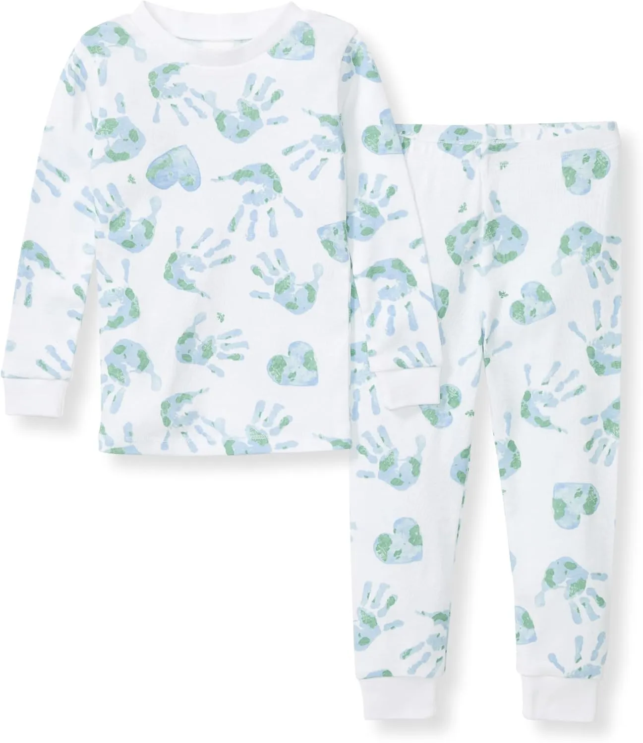 Burt's Bees Baby Infant and Boys' 2-Piece Long Sleeve Tee and Long Pant Cotton Pajama Set