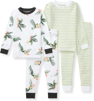 Burt's Bees Baby Infant and Boys' 2-Piece Long Sleeve Tee and Long Pant Cotton Pajama Set