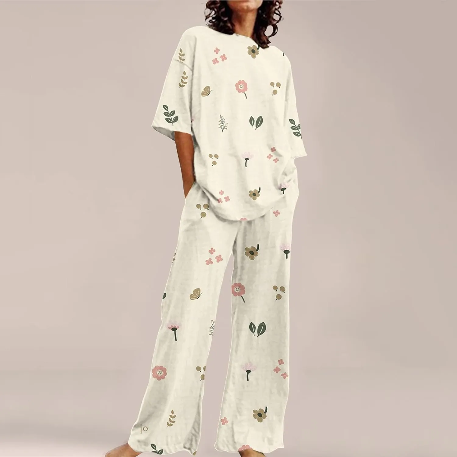 Button Up Pajamas For Women Pure Color Imitation Cotton Pajamas Women's Casual Loose Long Sleeved Secret Pajamas