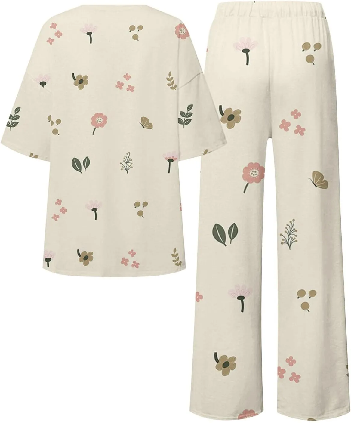 Button Up Pajamas For Women Pure Color Imitation Cotton Pajamas Women's Casual Loose Long Sleeved Secret Pajamas