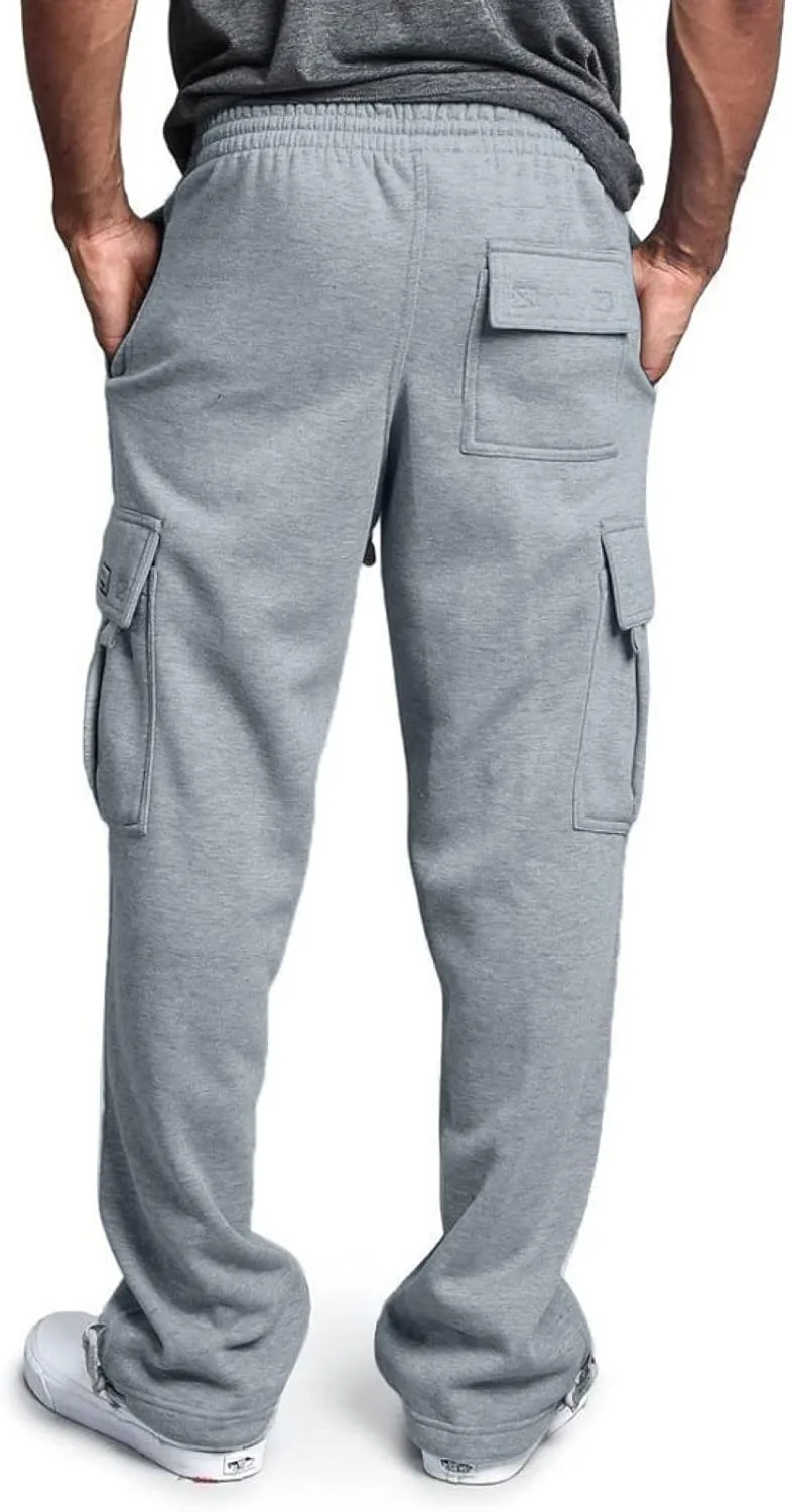 Cargo Pants For Men Men's Fashion Heavyweight Cargo Fleece Sweatpants Stretch Elastic Sports Jogger Trousers Pants