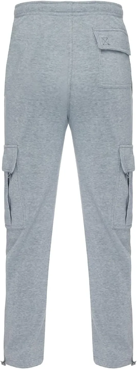 Cargo Pants For Men Men's Fashion Heavyweight Cargo Fleece Sweatpants Stretch Elastic Sports Jogger Trousers Pants