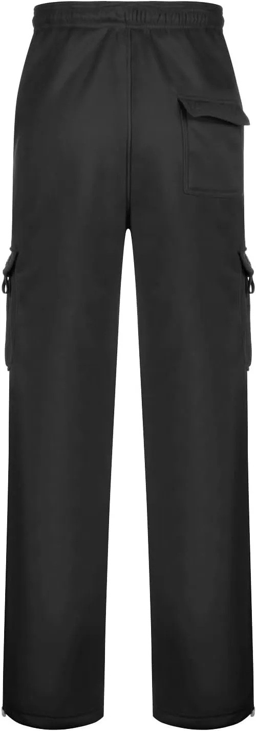 Cargo Pants For Men Men's Fashion Heavyweight Cargo Fleece Sweatpants Stretch Elastic Sports Jogger Trousers Pants
