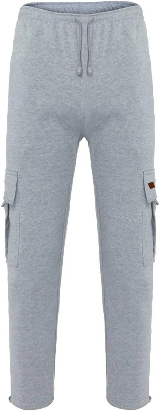 Cargo Pants For Men Men's Fashion Heavyweight Cargo Fleece Sweatpants Stretch Elastic Sports Jogger Trousers Pants
