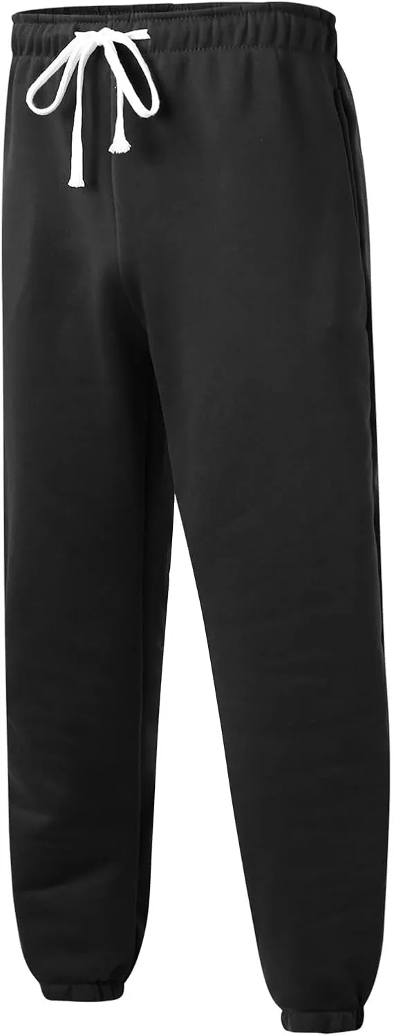 Cargo Pants for Men Relaxed Fit Sports Mens Premium Slim Fleece Pants Zipper Pockets Athletic Jogger Fitness Workout