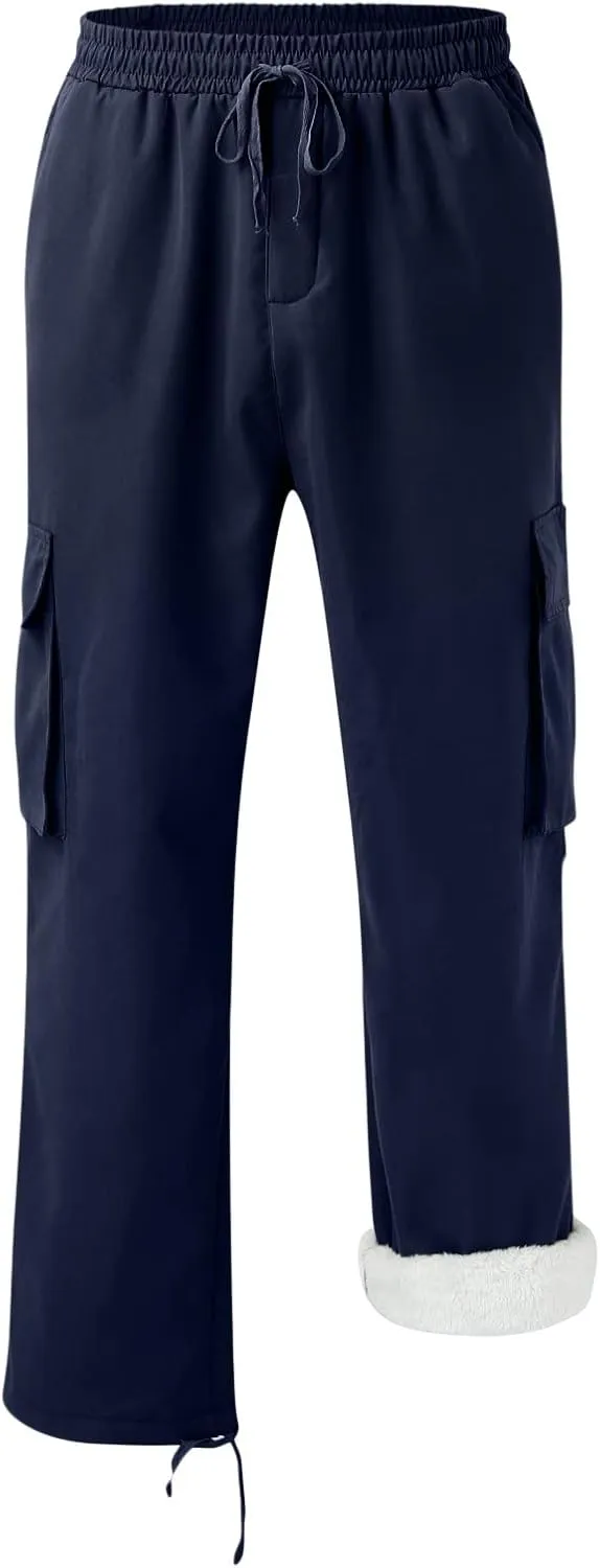 Cargo Sweatpants for Men Big and Tall Straight Fit Multi Pocket Cargo Pants Casual Fashion Hiking Outdoor Recreation