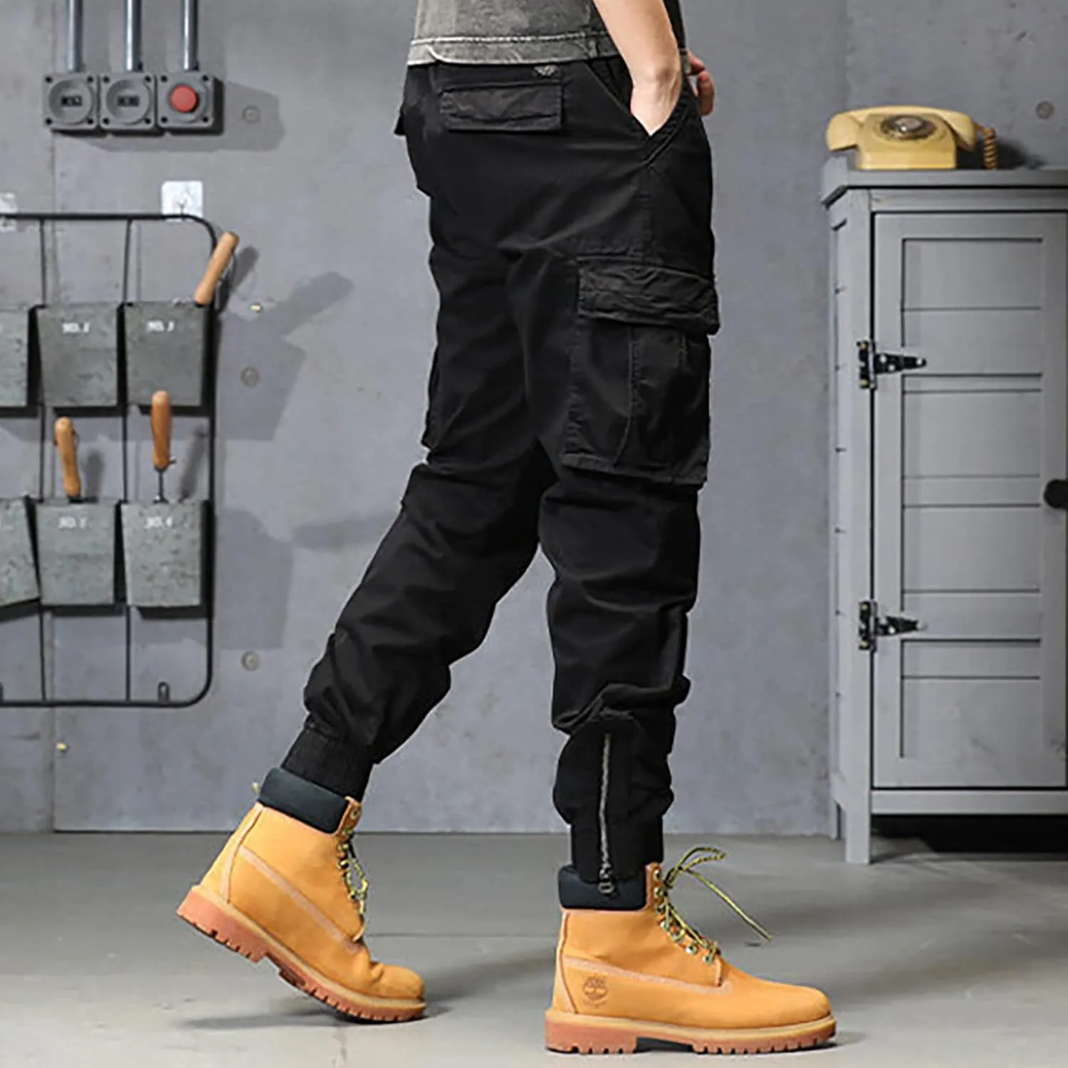 Cargo Sweatpants for Men Jogger Pants Athletic Chino Trousers Sweatpants Track Pants Men Man Casual Cargo Pants Solid