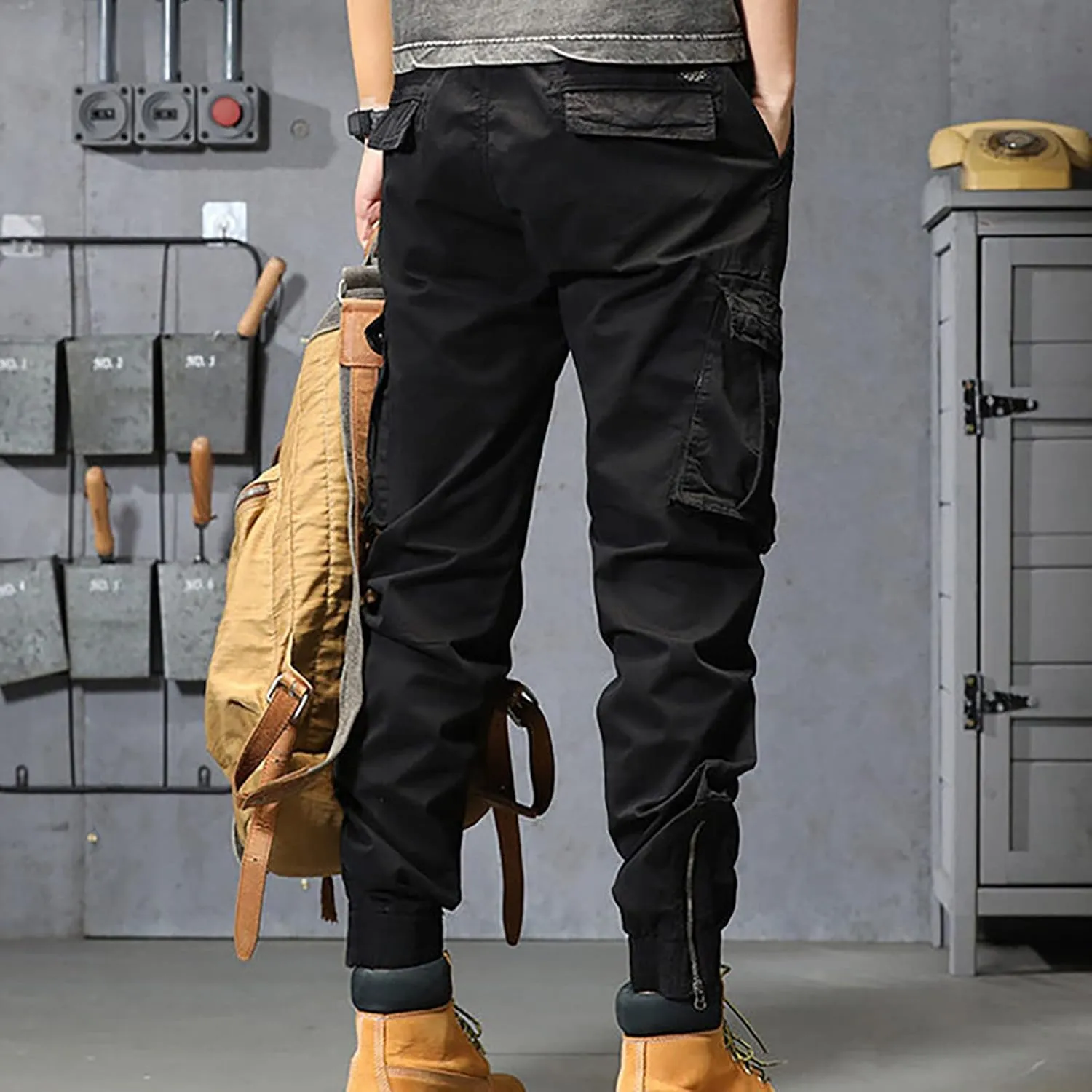 Cargo Sweatpants for Men Jogger Pants Athletic Chino Trousers Sweatpants Track Pants Men Man Casual Cargo Pants Solid