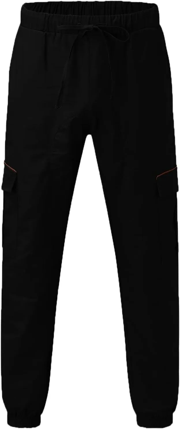 Cargo Sweatpants for Men Mens Lounge Pants Stretch Pant Mens Linen Loose Casual Lightweight Elastic Waist Yoga Beach
