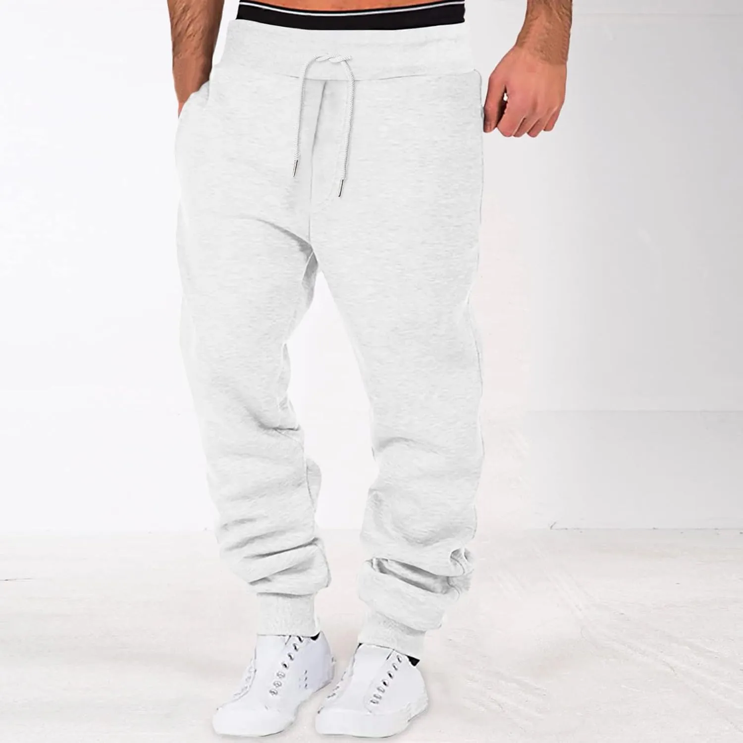 Cargo Sweatpants for Men Work Pants Hiking Cargo Pants Relaxed Winter Men Joggers Pants Loose Fit Men's Classic-Fit