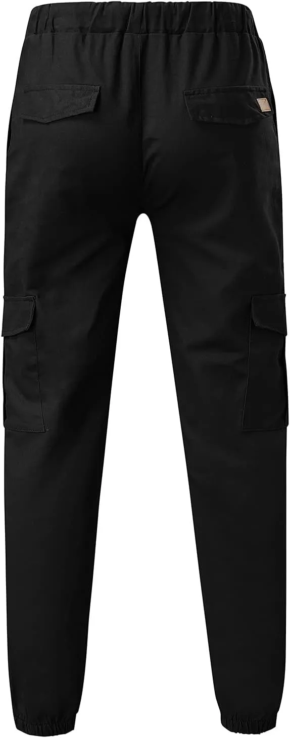 Cargo Sweatpants for Men Workout Trousers Casual Cargo Pants Fleece Joggers Sweat Pants for Men Mens Cargo Sweatpants