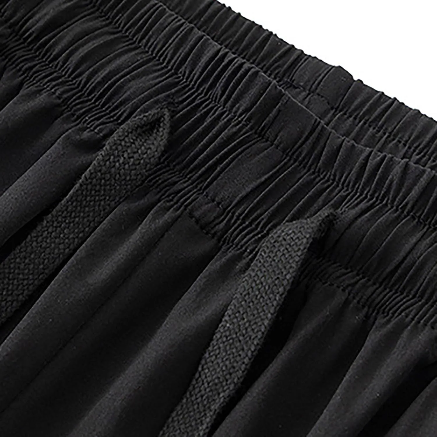 Casual Pants for Men Elastic Waist Lightweight Breathable Pants Summer Straight Loose Trousers with Pockets