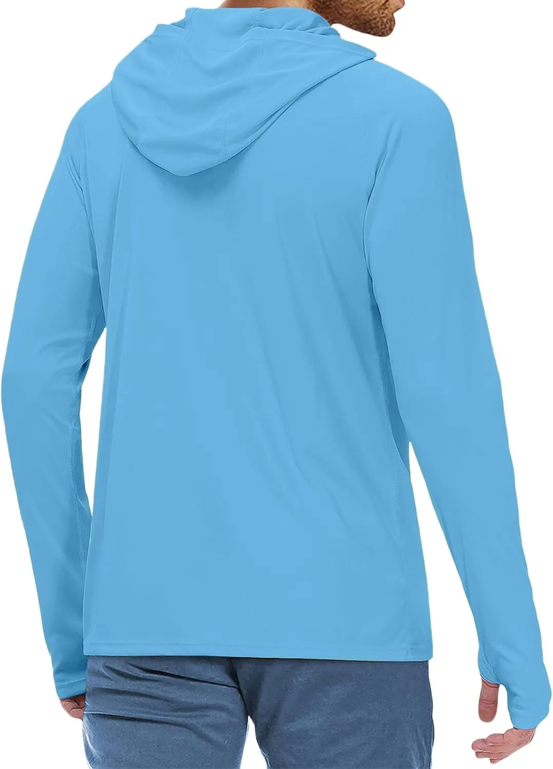 Casual Pullover Hoodies for Men Solid Color Sun Protection Sweatshirts Long Sleeve Fishing Shirt for Outdoor Climbing