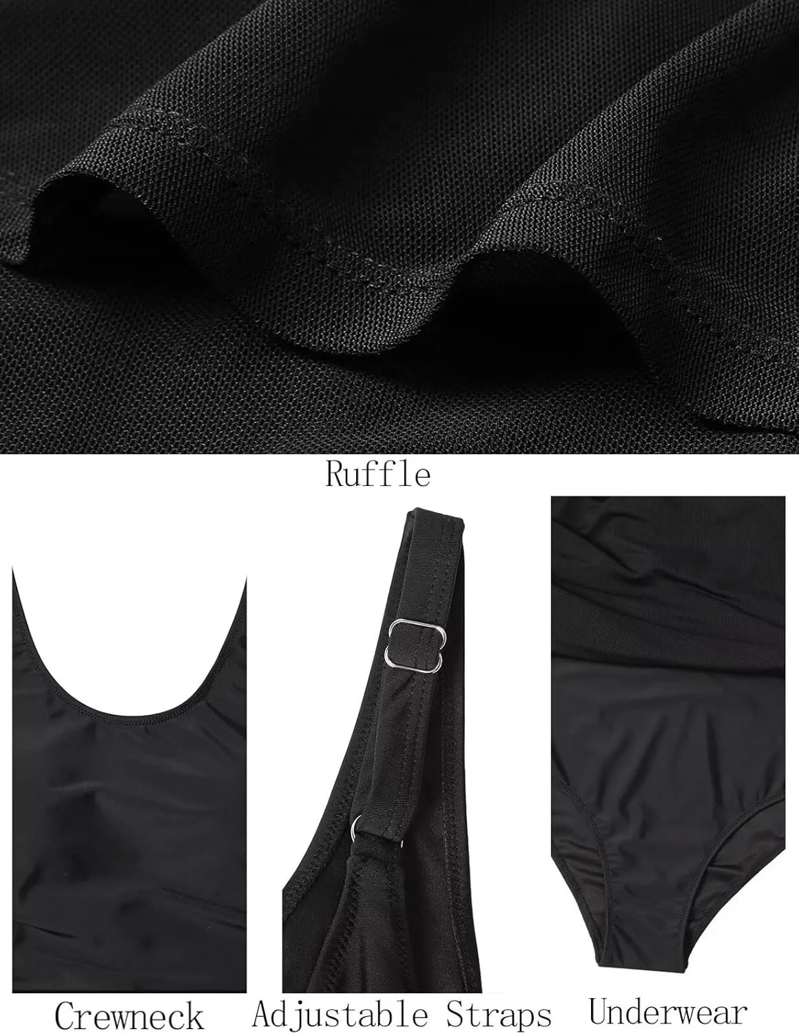 CiCiBird Women One Piece Tummy Control Swimsuit Modest Swim Dress Bathing Suit Skirt Swimwear