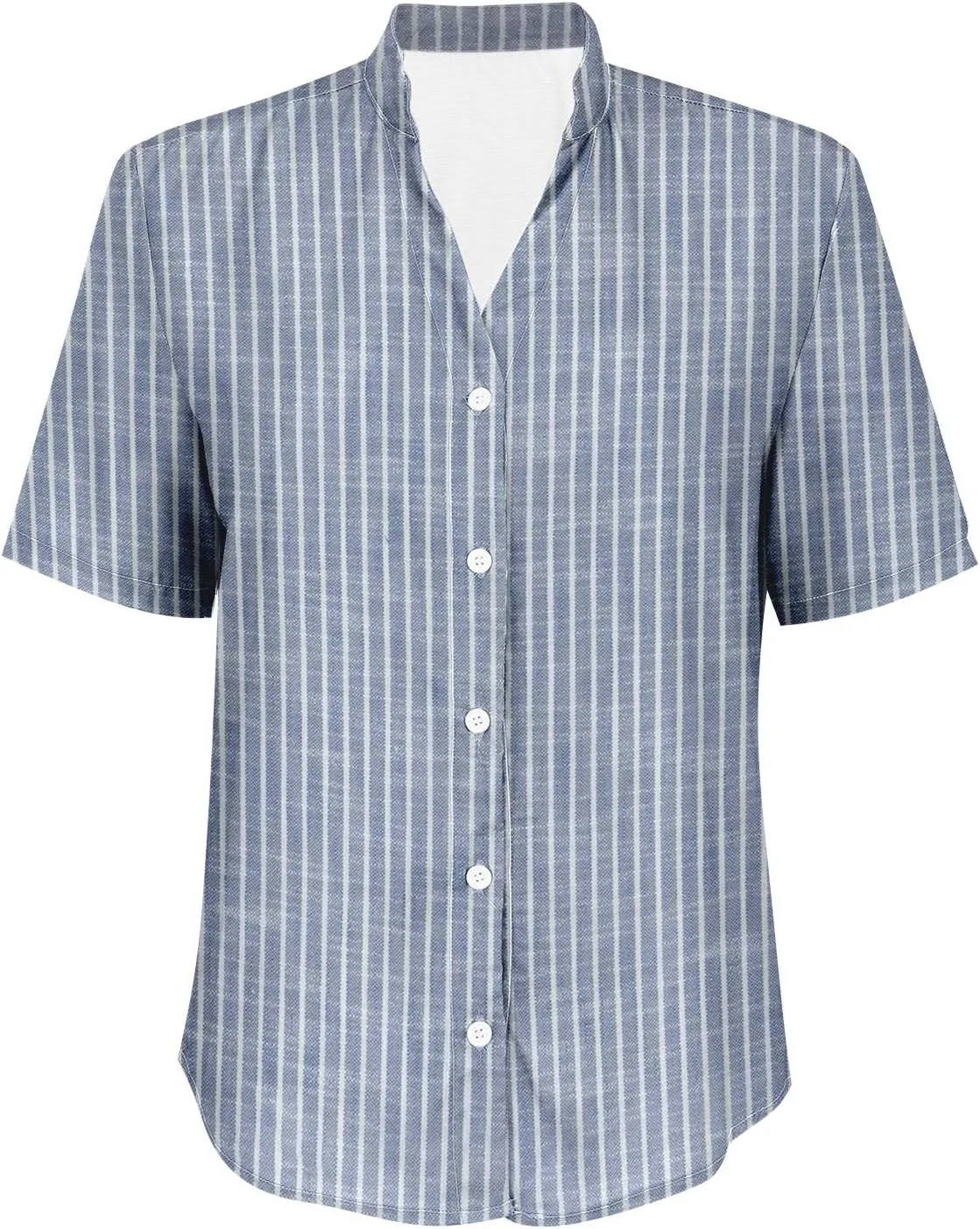 Cotton Linen Shirts for Women Summer Button Down Tops Short Sleeve Dressy Casual Blouses Bohemian Gauze Tshirts