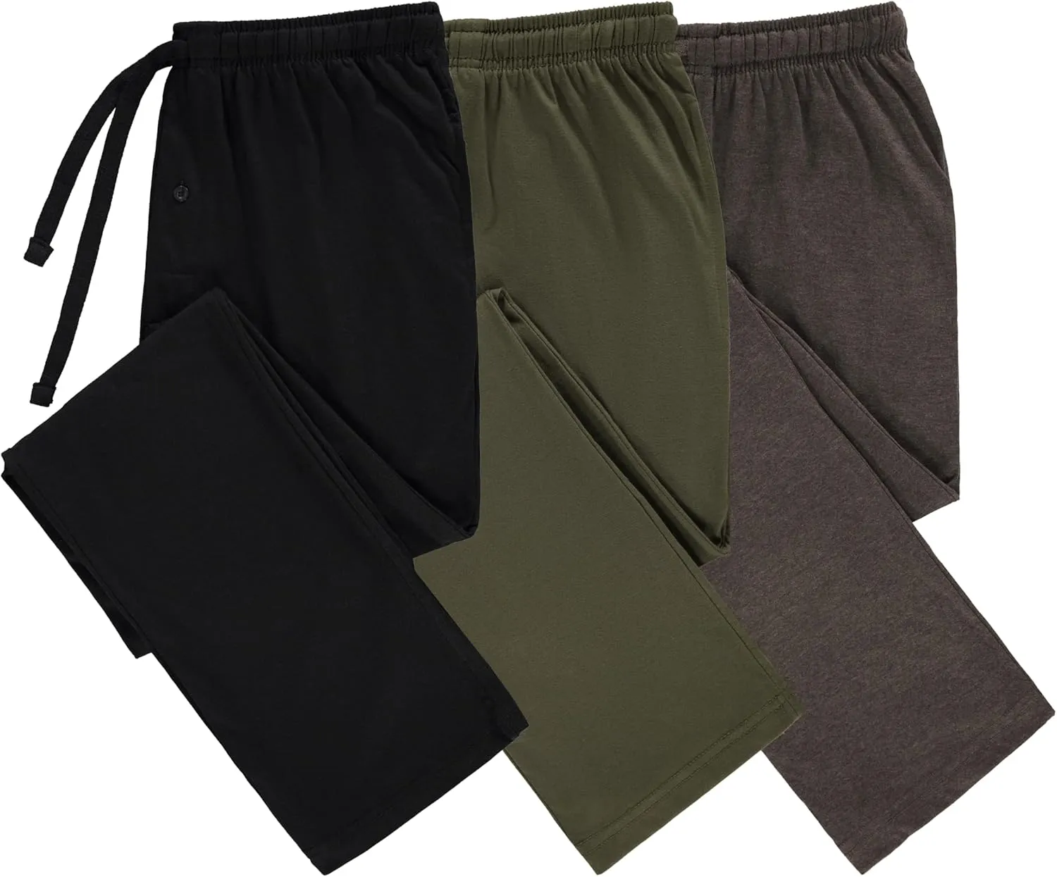 DARESAY Mens Lounge Pants with Pockets - Mens Pajama Pants - Lounge Pants Men, Up to 3XL Pack of 3