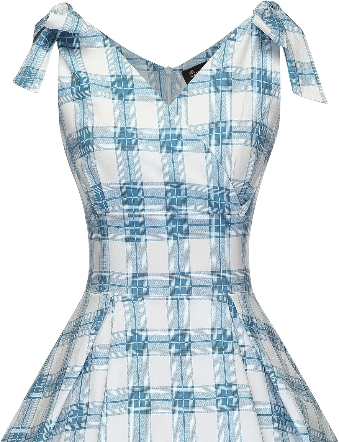 GownTown Women's 1950s V-Neck Adjustable Bowknot Swing Cocktail Dress