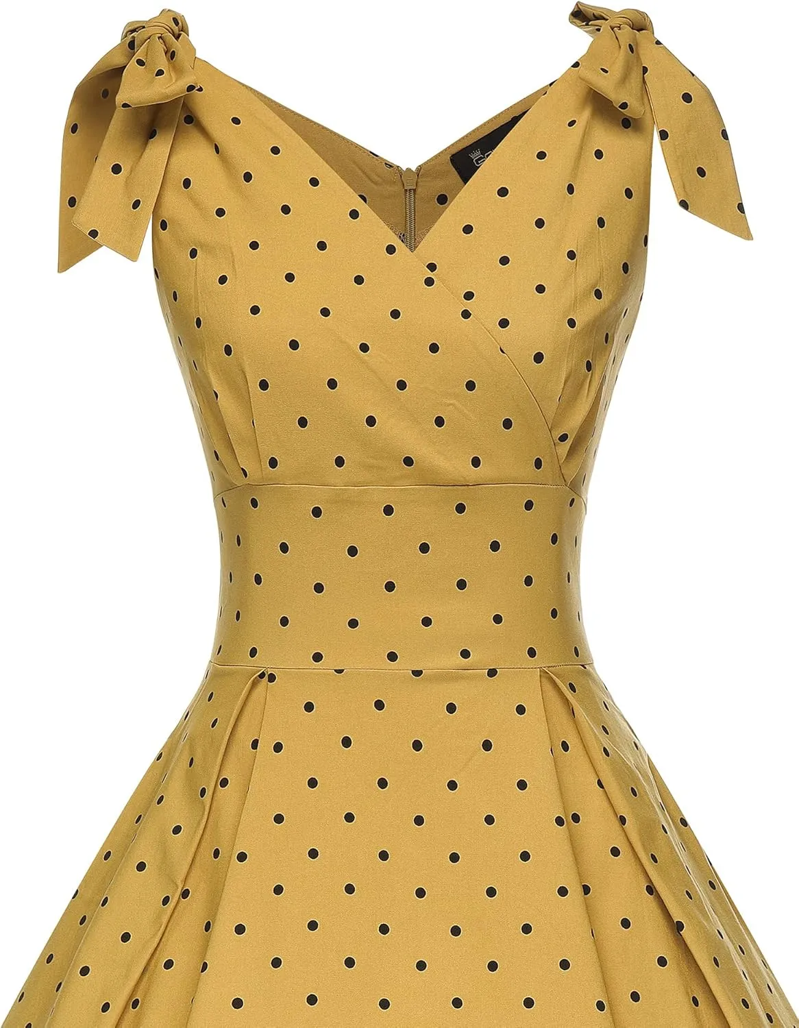 GownTown Women's 1950s V-Neck Adjustable Bowknot Swing Cocktail Dress