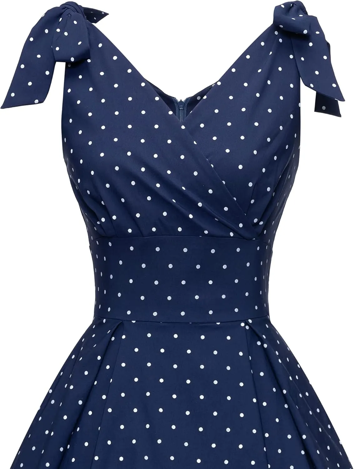 GownTown Women's 1950s V-Neck Adjustable Bowknot Swing Cocktail Dress