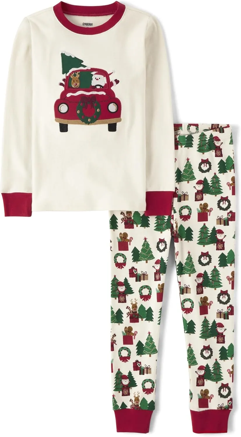 Gymboree Christmas Cotton 2-Piece Pajama Sets, Big Kid, Toddler, Baby Gymmie