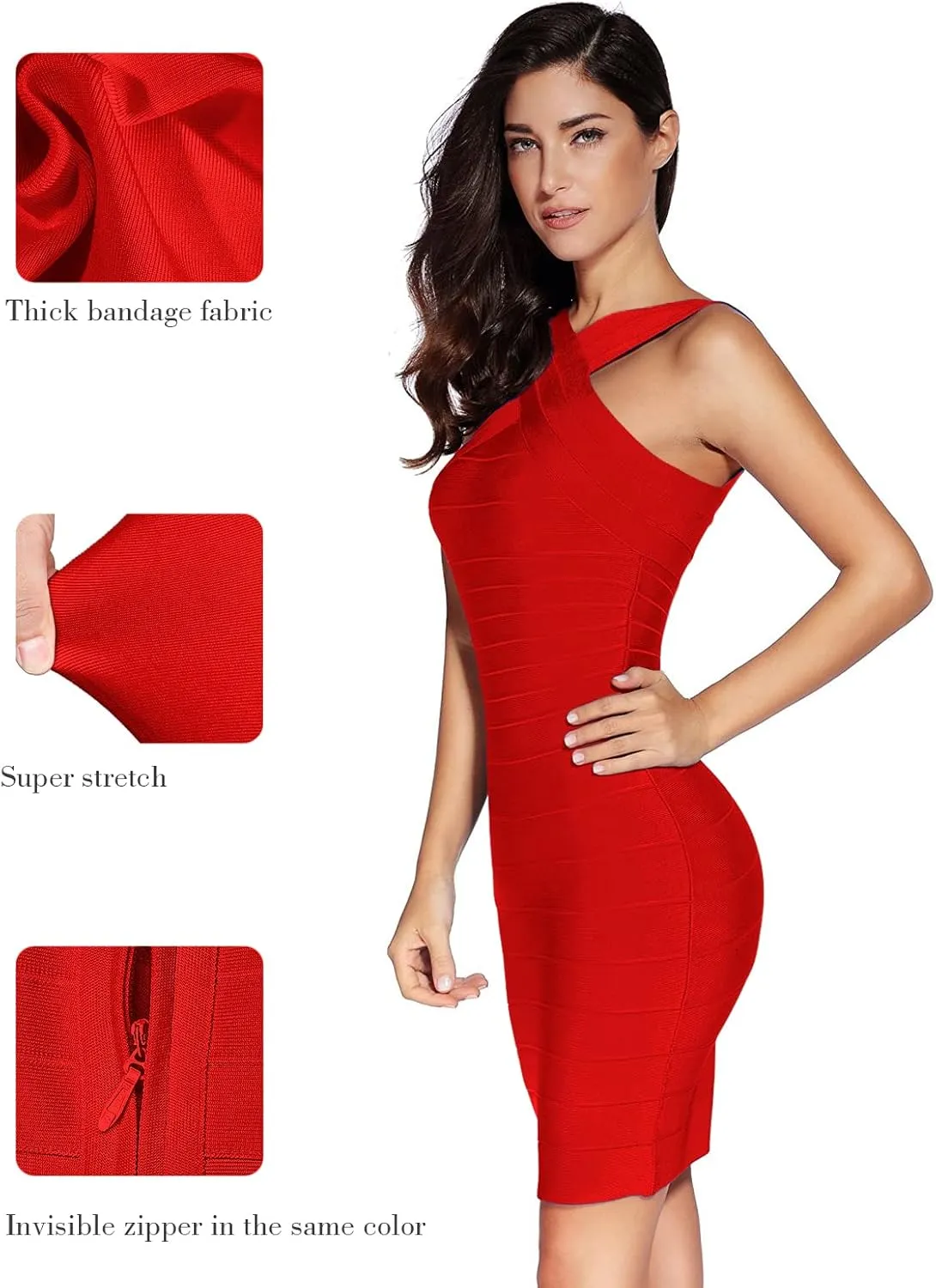 Halter Bandage Dresses for Women Mini Cocktail Dress Wedding Guest Dresses