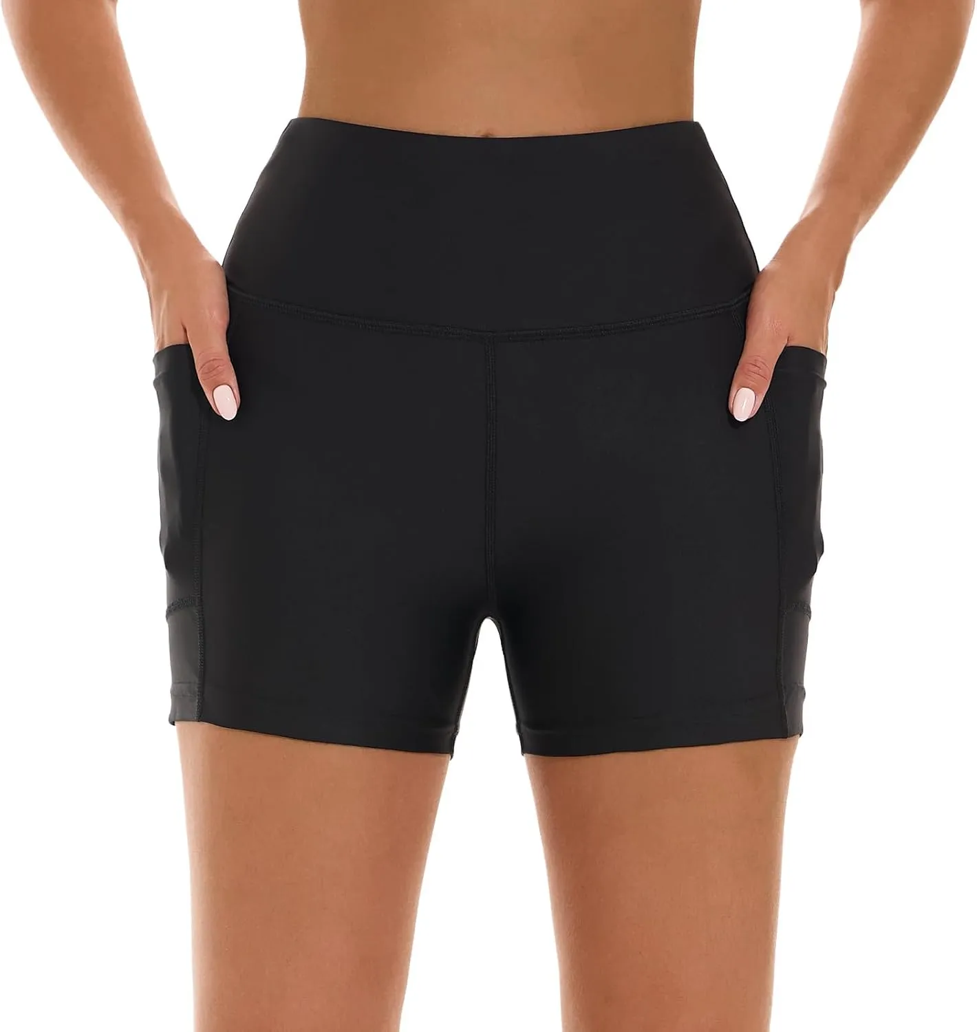 HODOSPORTS Women's 3''/5''/7''/9'' Swim Shorts UPF 50  High Waisted Board Shorts with Pockets Liner Quick Dry Swimsuit Bottom