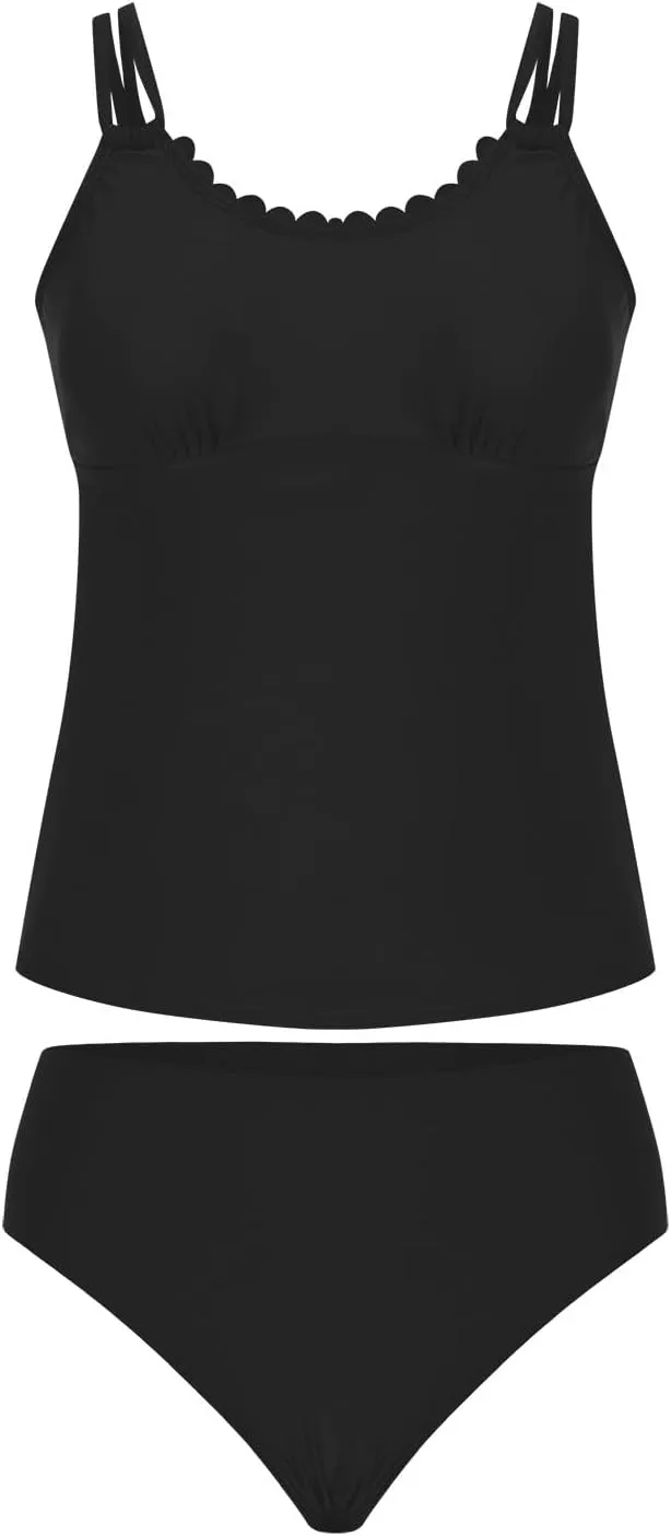 jsaierl One Piece Swimsuits for Women Slimming High Waisted Tummy Control Monokini Fashion Double Strap 1 Piece Swimwear