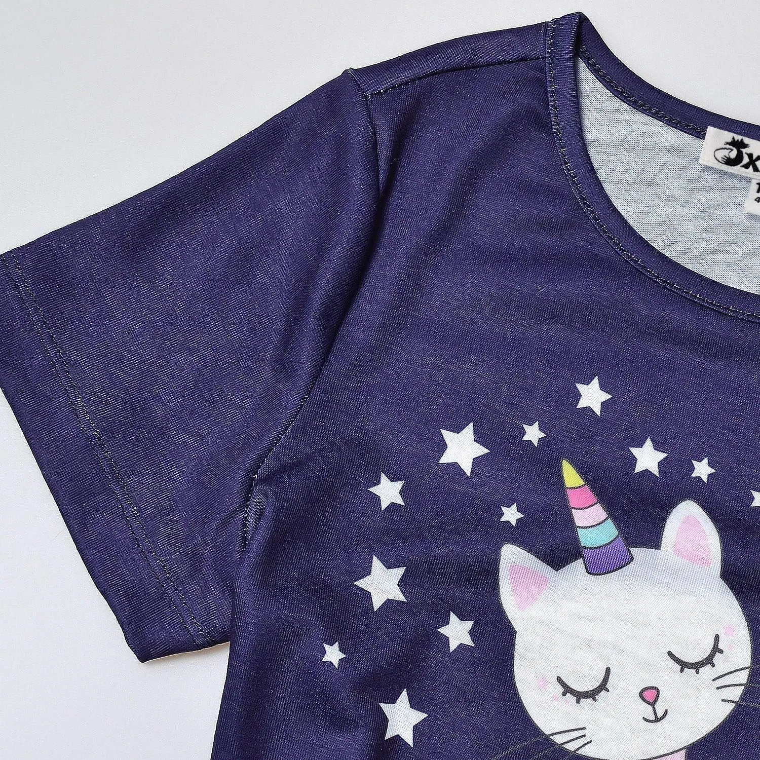 Jxstar Classic Girls Short-Sleeved Pajamas Two-Piece Summer Pj Sets 3-13Y