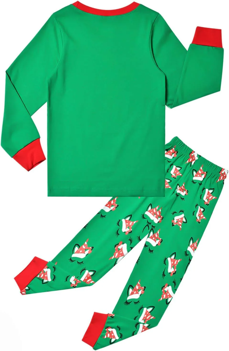 Jxstar Girls Christmas Pajamas Santa Unicorn Pj Set Cotton Pjs Long Sleeve Sleepwear…