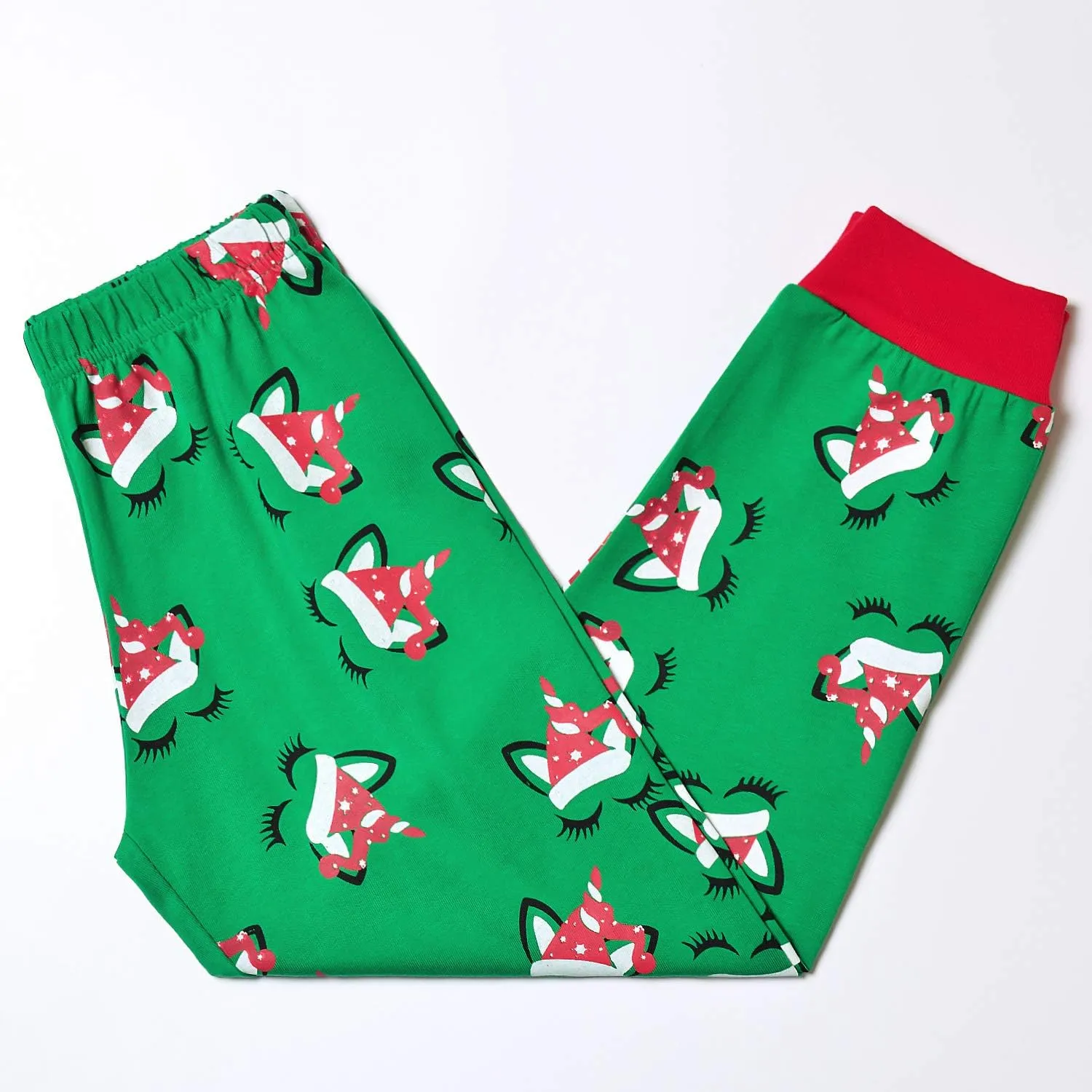 Jxstar Girls Christmas Pajamas Santa Unicorn Pj Set Cotton Pjs Long Sleeve Sleepwear…