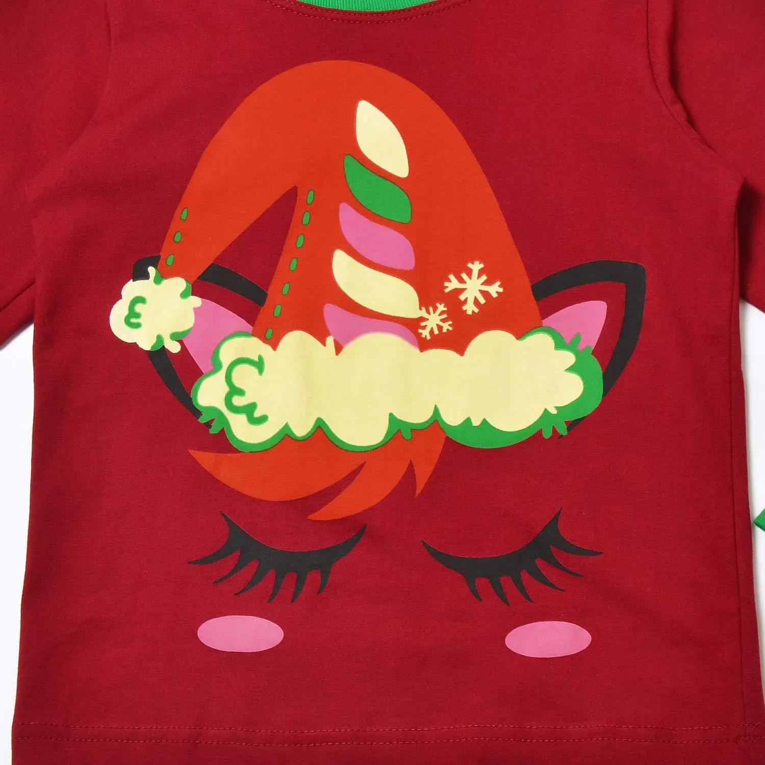 Jxstar Girls Christmas Pajamas Santa Unicorn Pj Set Cotton Pjs Long Sleeve Sleepwear…