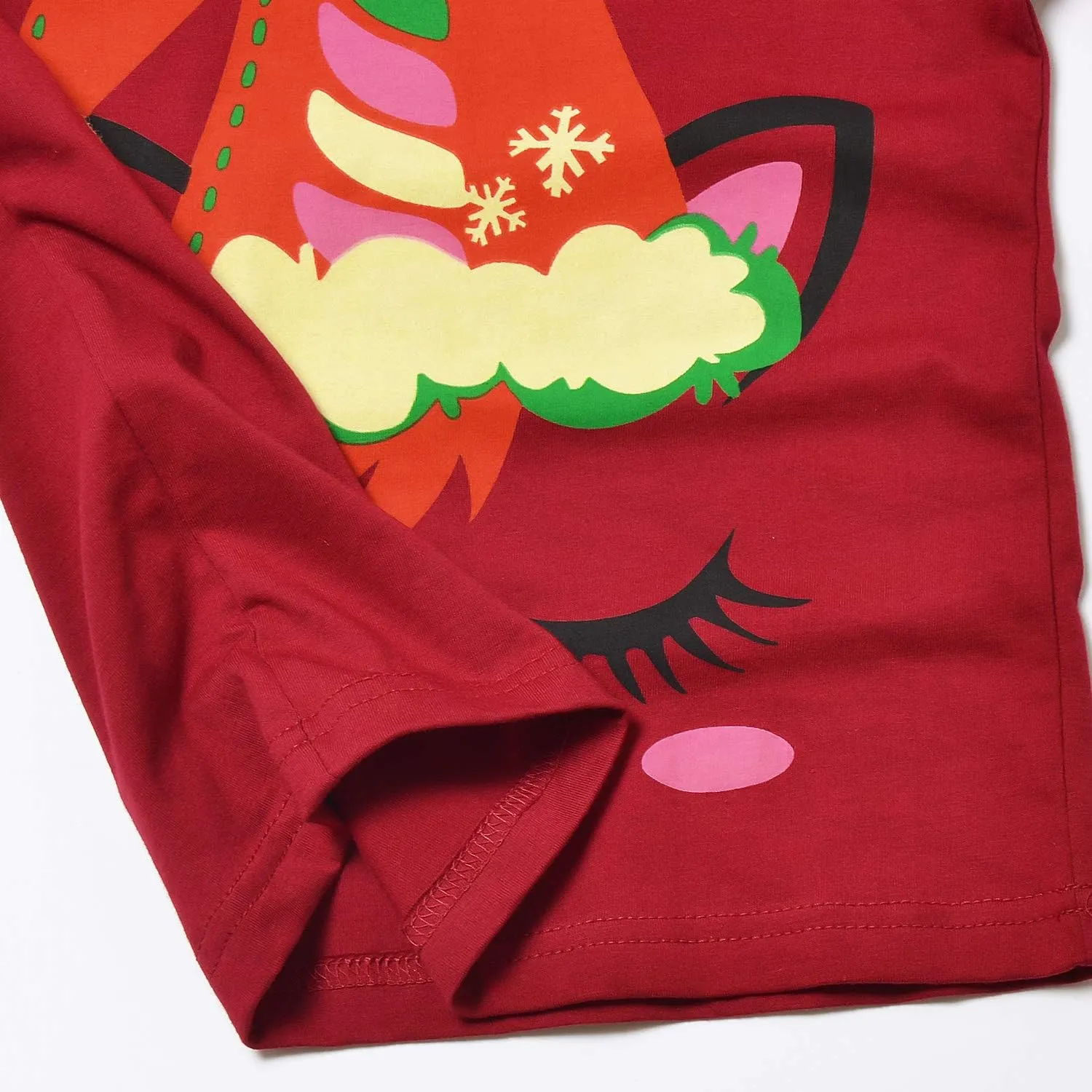 Jxstar Girls Christmas Pajamas Santa Unicorn Pj Set Cotton Pjs Long Sleeve Sleepwear…