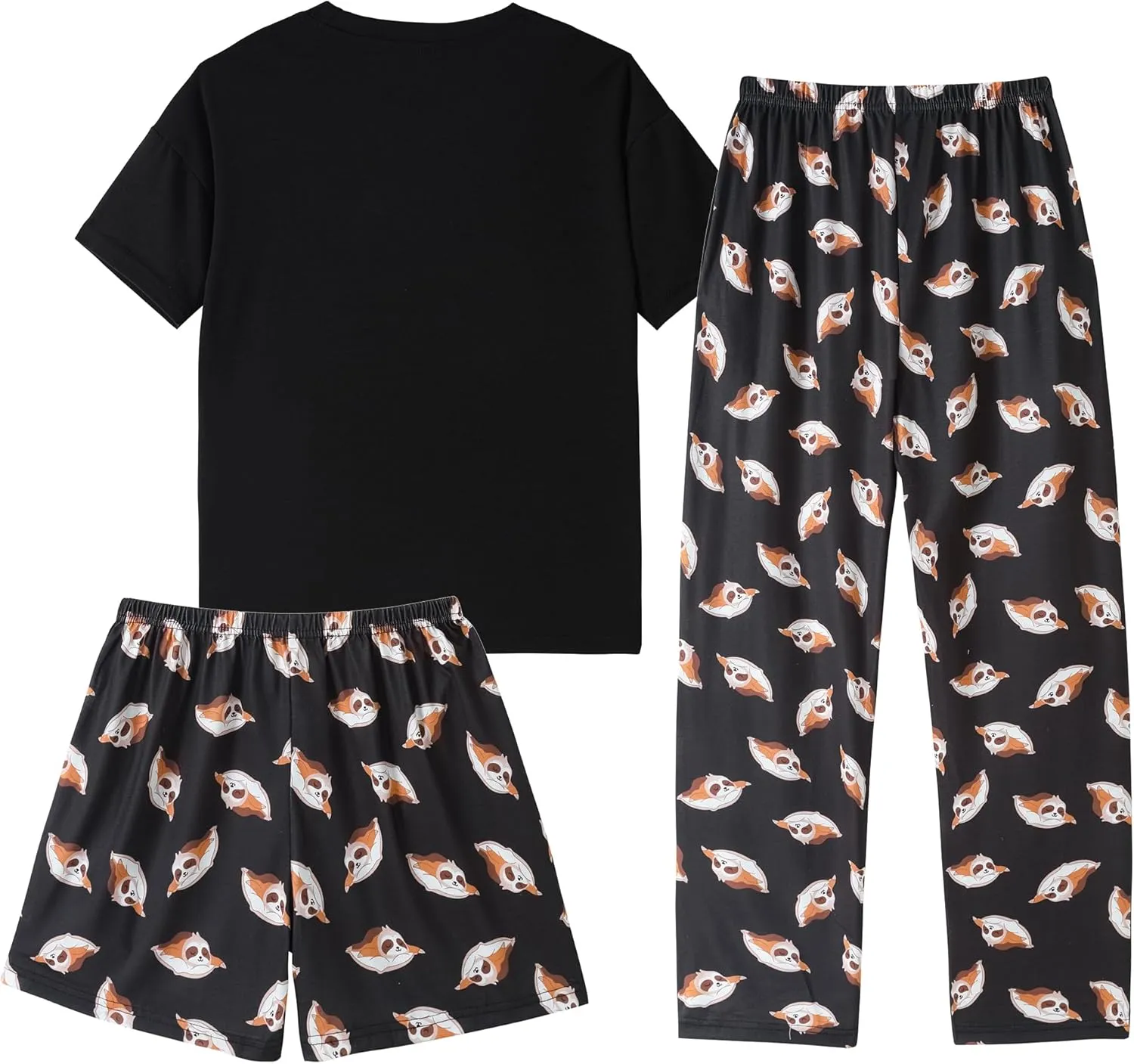 Kids Girls Pajama Sets Summer Short Sleeve With Shorts And Pants 3PCS Sleepwear Cute Cartoon Loungewear 6 to 17 Years