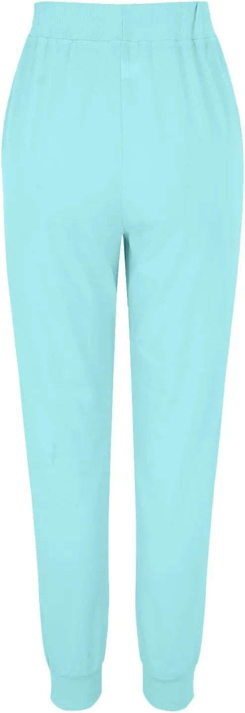 Linen Joggers for Women Tapered Ankle Pants Wide Leg Cargo Pants Drawstring Elastic Waist Casual Slacks with Pockets