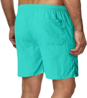 Men's Athletic Running Shorts Quick Dry Workout Shorts Summer Lightweight Beach Sports Gym Fitness Shorts with Pockets