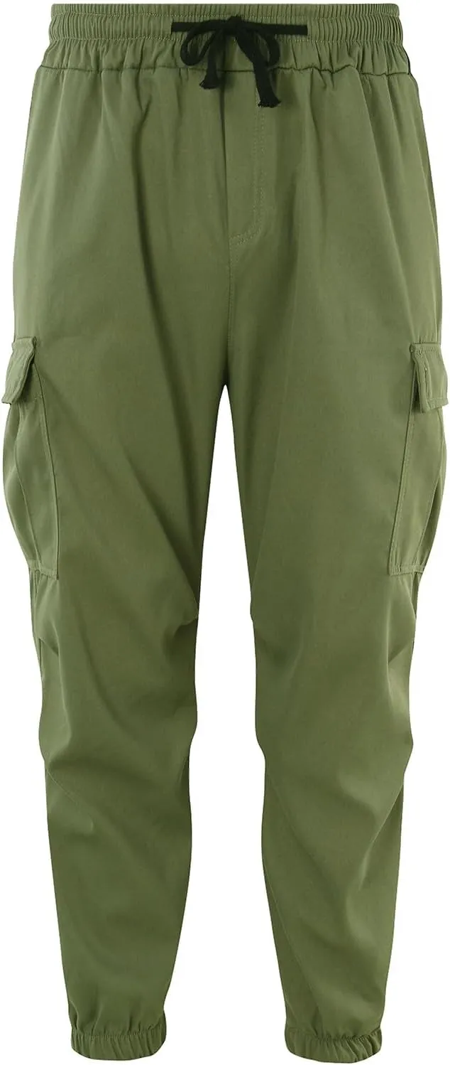 Men's Cargo Pants Multi-Pocket Zippered Slim Trousers Men Linen Trousers Men Cargo Pants Trousers Pockets Trousers