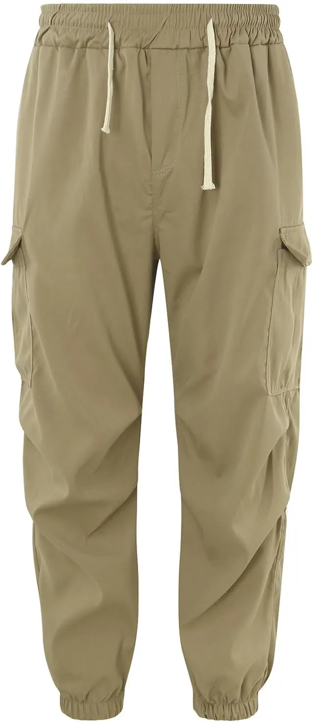 Men's Cargo Pants Multi-Pocket Zippered Slim Trousers Men Linen Trousers Men Cargo Pants Trousers Pockets Trousers