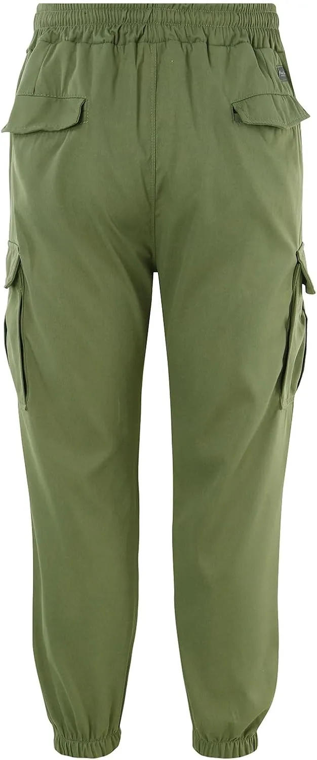 Men's Cargo Pants Multi-Pocket Zippered Slim Trousers Men Linen Trousers Men Cargo Pants Trousers Pockets Trousers
