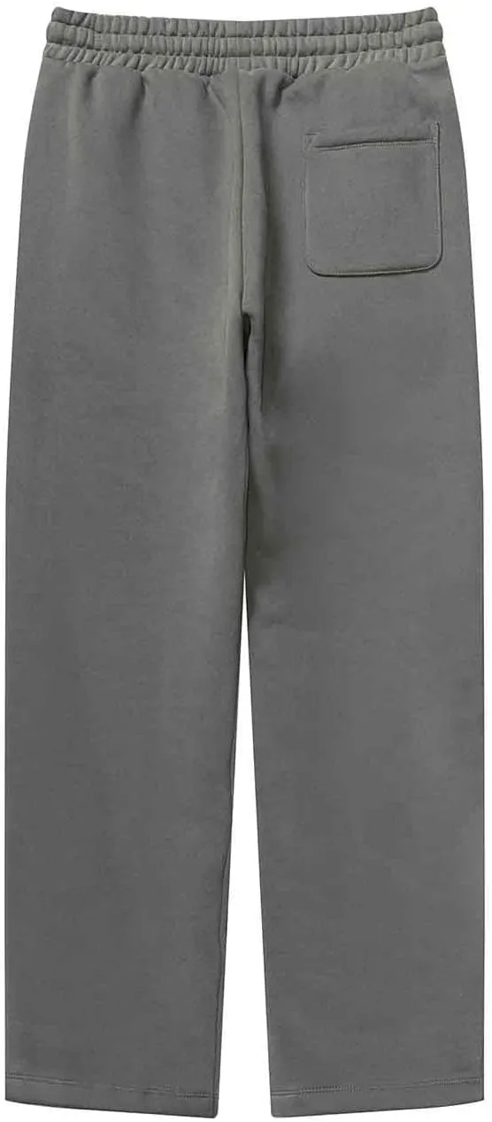 Men's Casual Wide Leg Track Pants Elastic Waist Drawstring Jogger Pants Fashion Loose Long Trousers with Pockets