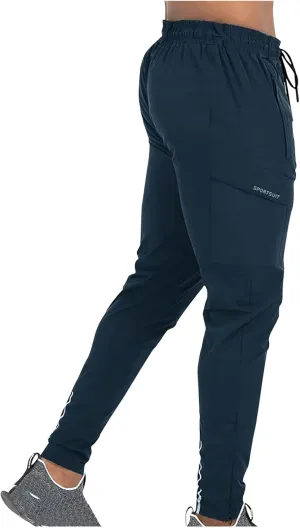 Mens Chino Trousers Jogger Sweatpant Plain Casual Wear Elastic Waist Drawstring Outdoor Work Pants Rugby Trousers