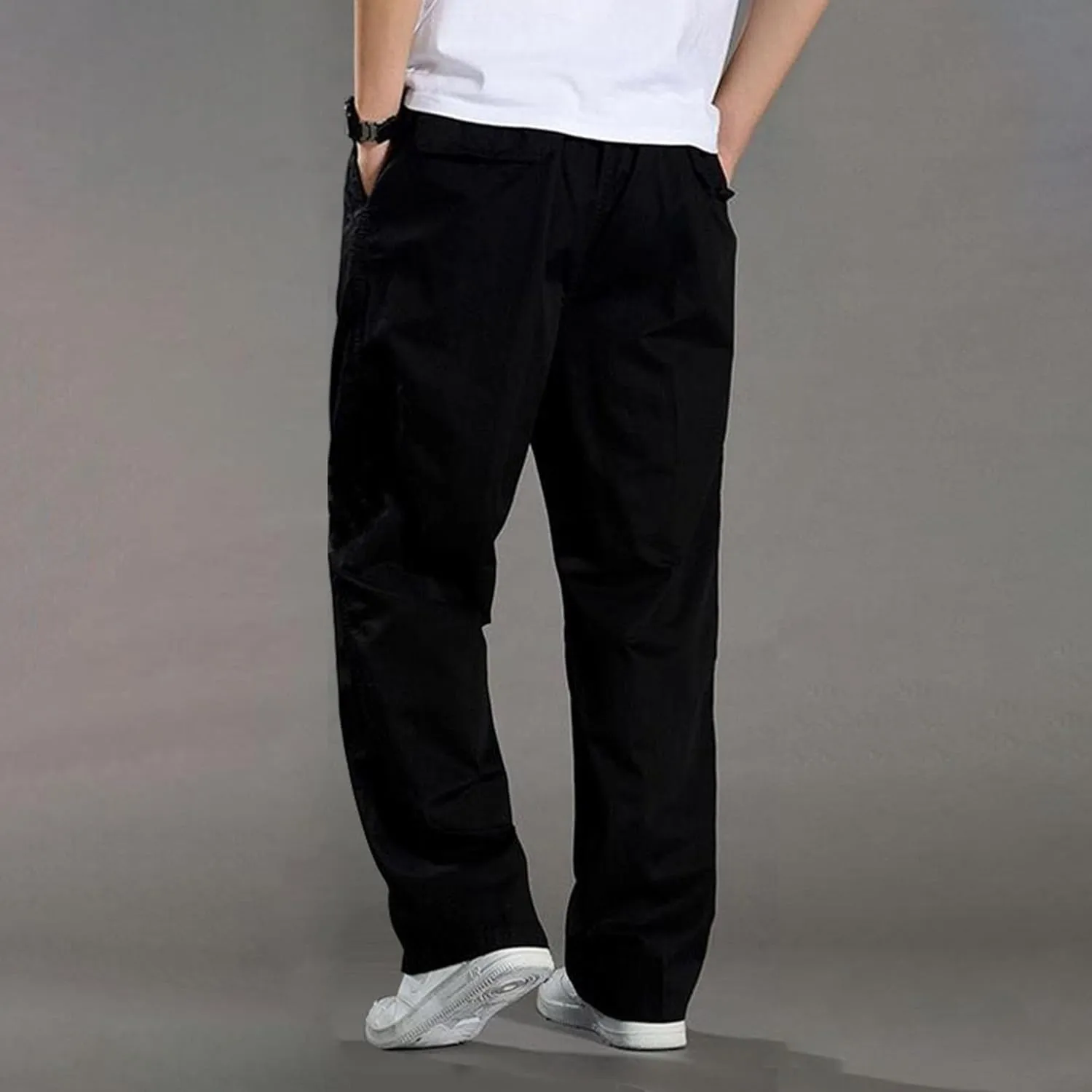 Men's Lightweight Lounge Bottoms Sweatpants Cotton Jersey Lounge Pants Causal Stretch Waist Comfort Trousers