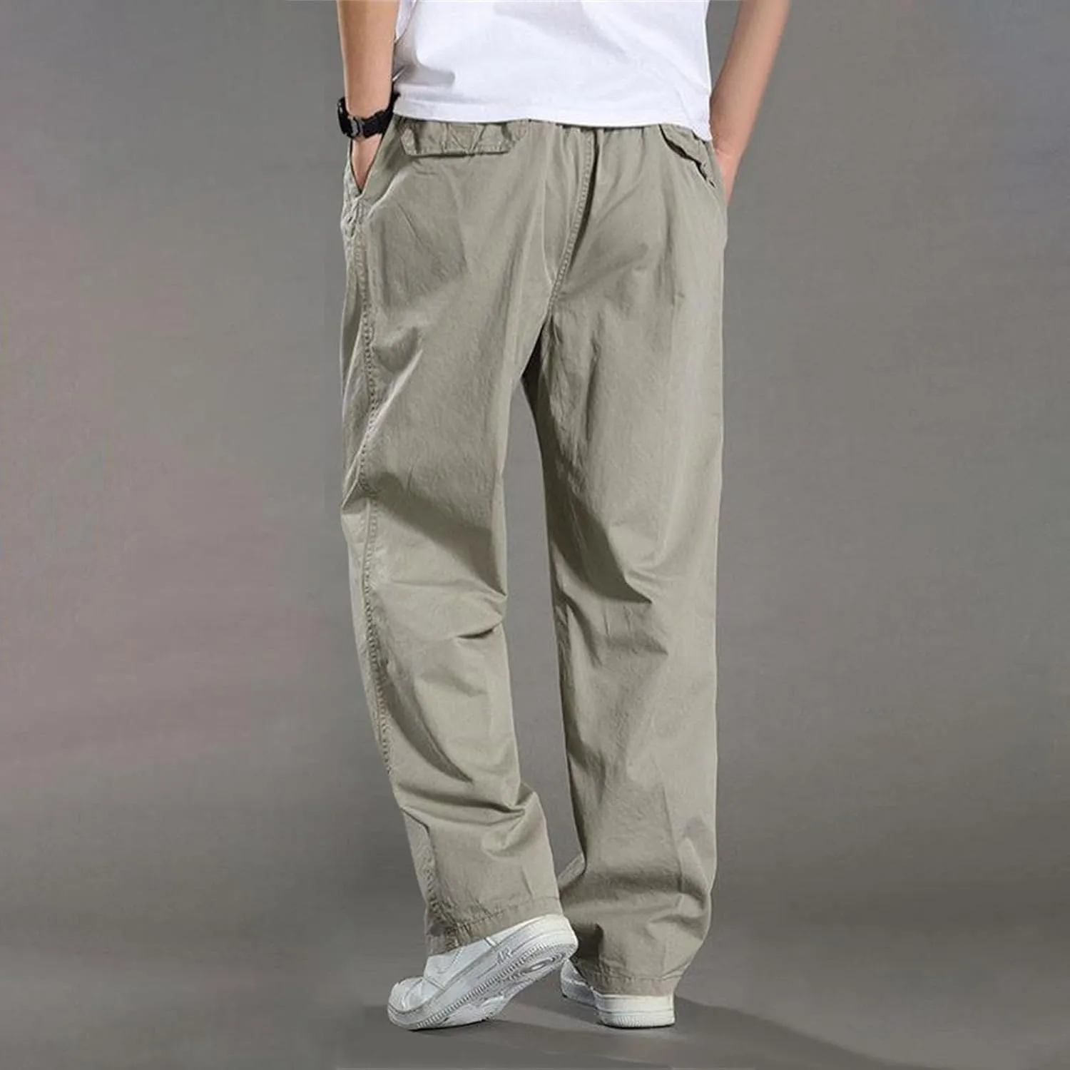 Men's Lightweight Lounge Bottoms Sweatpants Cotton Jersey Lounge Pants Causal Stretch Waist Comfort Trousers