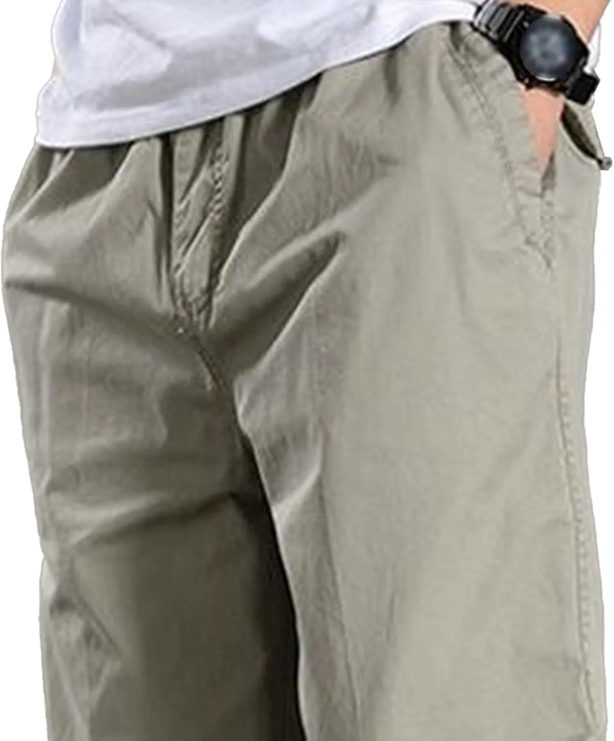 Men's Lightweight Lounge Bottoms Sweatpants Cotton Jersey Lounge Pants Causal Stretch Waist Comfort Trousers